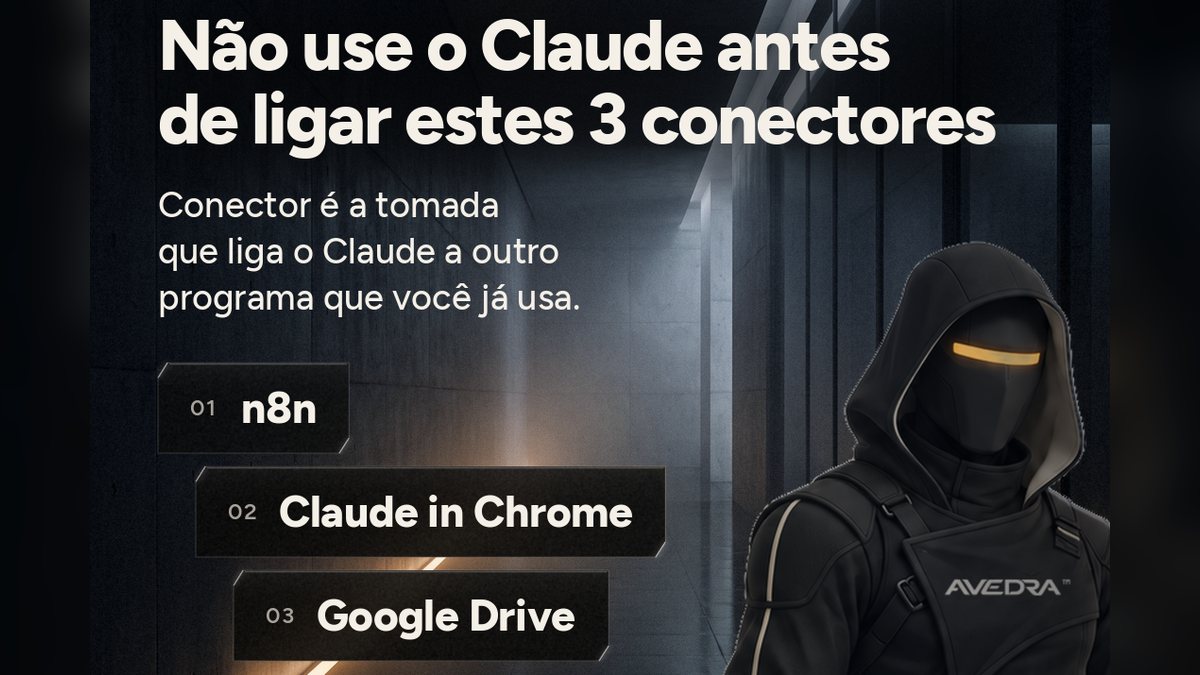 Capa do carrossel: não use o Claude antes de ligar estes 3 conectores